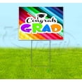 thumbnail image 1 of Congrats Grad (18" x 24") Yard Sign, Includes Metal Step Stake, 1 of 6