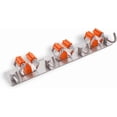 thumbnail image 2 of Multi-Function Wall-Mounted Broom Holder, Self-Adhesive Mop Broom Holder, 304 Brushed Stainless Steel, for Hanging Tools, 3 Slots and 4 Hooks, 2 of 4