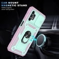 thumbnail image 5 of Military Grade Drop Impact for Samsung Galaxy A12 Camera Lens Slide Protection Case 360 Metal Rotating Ring Kickstand Holder Armor Shockproof Case For Samsung Galaxy A12,
Mint+Pink, 5 of 11