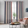 thumbnail image 6 of Kitchen Curtains 84 Inch Length 2 Panels, Red Blue Beige Grommets Window Treatment Curtain, Boho Retro Colorful Abstract Striped Thermal Curtains Drapes for Living Room/Bathroom, 6 of 9