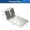 thumbnail image 3 of L Brackets Heavy Duty, Heavy Duty Supports, Galvanized Steel, Steel Corner Brackets, T-Post Hardware, Fence Post Mounts, Metal Brackets for Wood, Mounting Brackets, 3 In, 6 Pc, 3 of 5
