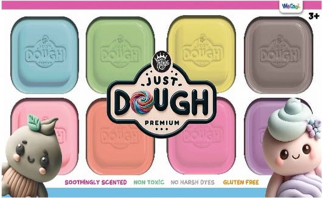 Compound Kings: Just Modeling Dough 8 Pack, Multicolor, Scented and Non-Toxic for kids ages 3 and Up