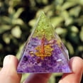 thumbnail image 1 of Mini pirámide de cristal natural, generador de energía, cuarzo, amatista, curación espiritual, cristal, chakra, pirámide de resina, 1 of 6