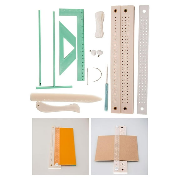 balikha Bookbinding Kits Book Cover Guide Scrapbooking Tool Sewing Supplies Straight Curved Starter Book Binding Starter Tools