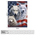 thumbnail image 4 of RUIYC Wolves and Blanket for Bed,Eagle Throw Blanket for Men, Women and Kids - Super Soft Plush Wolf Blanket Throw Print Blanket for Wolf Lovers, 4 of 6