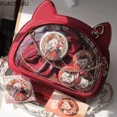 thumbnail image 2 of Lindo bolso japonés Y2K 2024, nuevo bolso de mano para mujer, estilo uniforme con orejas de gato, estilo Harajuku gótico, de un solo hombro, bolsos de PU transparentes, 2 of 5