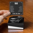 thumbnail image 2 of Dad You Are a Man Like No Other Men's Cross Bracelet - Vegan Leather with Stainless Steel, 2 of 14