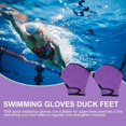 thumbnail image 3 of 1 Pair Swimming Gloves Swimming Training Gloves Help Upper Body Resistance Men Women Adults Children Purple, 3 of 5