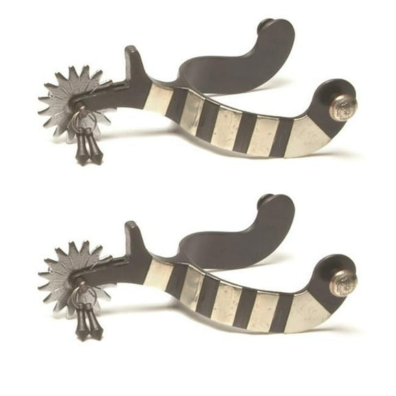 Jacks 11037 Black Steel Jingle Bob Spurs