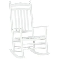 Spaco Traditional Wooden High-Back Rocking Chair, Rocking Chair for Outdoor, White