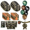 Havercamp Hunting Camo Party Set for 16 Guests; Includes 16 ea. 9?Dinner Plates, Orange Camo Napkins and Goody Bags Plus 6 Buck Balloons, 20 yds. of Ribbon & a Lg. 8? Bow All in Authentic Next Camo!