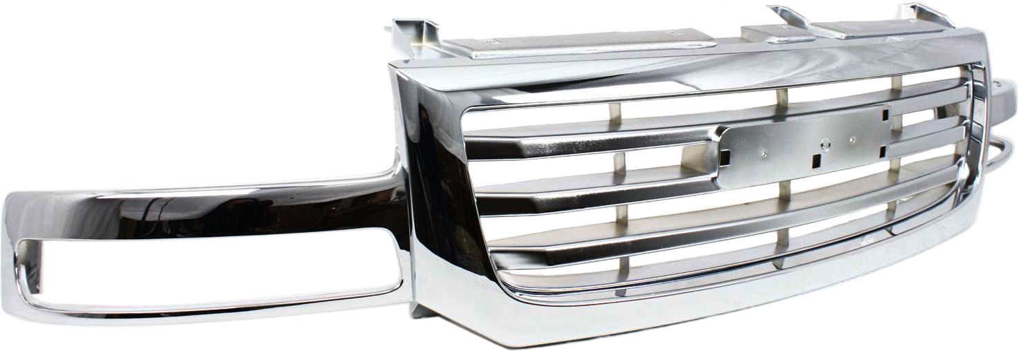 For 03-07 Sierra Pickup Truck Front Grille Grill Assembly Chrome Shell & Insert