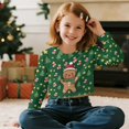 thumbnail image 5 of DISNIMO Christmas Tree Print Girls Crop Tops Long Sleeve Pullover Sweatshirt Soft Casual Kids Cropped Sweatshirt Fashion Crew Neck Pullover Tops, 5 of 7