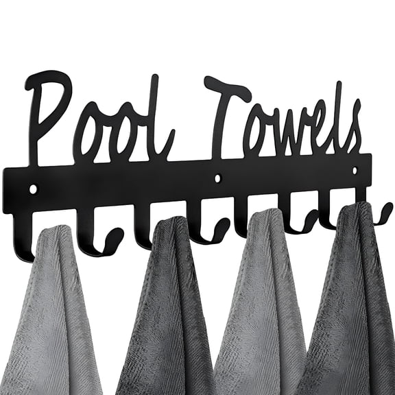 ACDANC Pool Towel Hooks for Bathroom Wall Mount Towel Rack Towel Holder Carbon Steel Hanger Organizer Indoor Outdoor for Towel