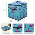 thumbnail image 3 of Cross Foldable Storage Box with Handle, 10.8"x10.5"x10.6", Large Capacity Storage Bin Cube Organizer, 3 of 6
