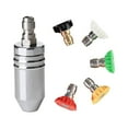 thumbnail image 2 of Colaxi Rotating Nozzle High Pressure Washer Tips 3600 PSI for Deck Cleaning, Concrete Patios Fast Cleaning Professional with Orifice with 5 fittings, 2 of 10
