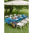 thumbnail image 3 of Funny Diving Giraffe Outdoor Tablecloth - 60x102 Inch Rectangle Dining Table Cover, Ocean Coastal Coral Fish Marine Life Waterproof Outdoor Table Cloth with Umbrella Hole & Zipper for Picnic/Patio, 3 of 7