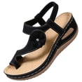 thumbnail image 2 of YOUYEDIAN Orthopedic Sandals for Women Summer Casual Arch Support Walking Shoes Comfy Slip on Non Slip Open Toe Slippers, 2 of 7