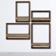 thumbnail image 1 of Estantes flotantes, juego de estantes de almacenamiento y exhibición, estantes de pared de madera, decoración de pared para oficina 4 piezas marrones, 1 of 8