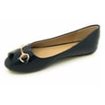 thumbnail image 5 of Victoria K Open Toe Gold Buckle Ballerina Flats (Women), 5 of 5