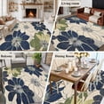 thumbnail image 5 of 6'x9' Area Rugs, Vintage Botanical Flowers Indoor Outdoor Area Rug for Living Room Bedroom, Rustic Floral Beige Burlap Washable Bathroom Rugs Kitchen Floor Carpet Mats Home Decor Aesthetic, 5 of 8