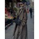 thumbnail image 1 of Abrigo largo de piel sintética marrón oscuro para mujer, chaqueta de lana de un solo pecho, gabardina de felpa esponjosa, abrigo cálido, invierno, nuevo, 2023, 1 of 5