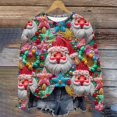 thumbnail image 2 of Christmas Sweatshirt for Women Funny Santa Claus Graphic Pullover Tops Casual Long Sleeve Crewneck Xmas Shirt, 2 of 5