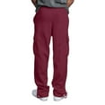 thumbnail image 4 of Nestiefly Mens Cargo Pants Hiking Athletic Joggers Sweatpants Elastic Waist Drawstring Casual Trousers with Multi Pockets Wine 3XL, 4 of 4