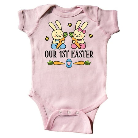

Inktastic 1st Easter Boy Girl Twins Gift Baby Boy or Baby Girl Bodysuit