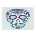 thumbnail image 1 of Sugar Skull Cutting Board, Day of the Dead Colorful Skeleton Floral Ornament Hand Drawn Style Doodle, Decorative Tempered Glass Cutting and Serving Board, Large Size, Multicolor, by Ambesonne, 1 of 1