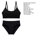thumbnail image 7 of sunsanly 2Pcs/Set Adjustable Straps Pads Wire Free High Waist Bra Panties Set Women Solid Color Seamless Sport Underwear, 7 of 7