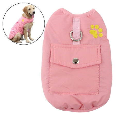 - Dog Jacket Windproof Warm Waterproof Large Dog Vest Dog Winter Coat Pet Jackets Dog Apparel for Cold Weather Winter (Pink)