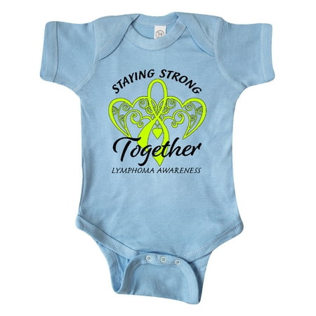 

Inktastic Lymphoma Awareness Staying Strong Together Gift Baby Boy or Baby Girl Bodysuit