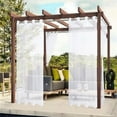 thumbnail image 4 of AOOOWER Eyelet Outdoor Curtains Transparents Waterproofs Voile Curtains for Patioes and Gazeboes, 4 of 19