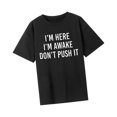 thumbnail image 3 of Camiseta para mujer con cuello redondo, camisetas elegantes, cómodas y sencillas de verano para caminar, oficina, regalo para mujer M, 3 of 8