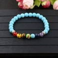 thumbnail image 3 of EOEMY 7 Chakra Healing Beads Bracelet For Men Women Reiki Prayer Yoga Bangle Jewelry-Turquoise, 3 of 4