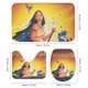 thumbnail image 3 of Juego de 4 cortinas de ducha Pocahontas con alfombrillas antideslizantes, tapa de inodoro y alfombrilla de baño, cortina de ducha impermeable con decoración de dibujos animados para baño con 12, 3 of 8