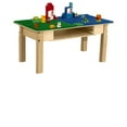 thumbnail image 2 of Time-2-Play Montessori Birch Plywood 30.75"W Rectangular Blue & Green Duplo Compatible Table Blocks for Kids Play Activities, Solid Wood Table for Playroom with 16" Long Legs, 2 of 5