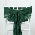 thumbnail image 2 of Efavormart 5 Pack | Hunter Emerald Green Gauze Cheesecloth Boho Chair Sashes - 16" X 88", 2 of 10