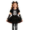 thumbnail image 3 of NordicNest Halloween Dress for Girl Theme Printed Short Sleeve Puffy Dress for Theme Party Holiday Clothes Black,3-4 Years, 3 of 4