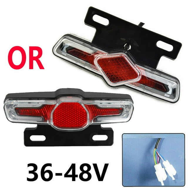 12V/36V-60V Electric Bicycle Ebike Taillight Turn Signal Rear Rack Lamp Light