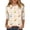 Orange, variant on Ladies' Easter Cartoon Print Round Neck Seven Quarter Sleeve Top Multicolor M