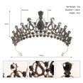 thumbnail image 4 of Couronne de Mariée Rétro en Strass : Couronne de Mariage Décorative pour Dames, 4 of 6