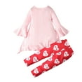 thumbnail image 5 of Toddler Baby Girl Sets 2 Piece Outfits Valentine's Day Children's Girl's Clothing Trumpet Sleeve Top Pants Pattern Two-piece Set For Every Holiday Legging Set 2, 5 of 9