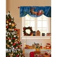 thumbnail image 4 of Christmas Tie Up Valances Curtain, Santa Claus ReinWinter Countryside Landscape Adjustable Rod Pocket Short Window Treatment Tie Up Curtains Valances for Kitchen Living Room Bathroom 42x12 Inches, 4 of 9