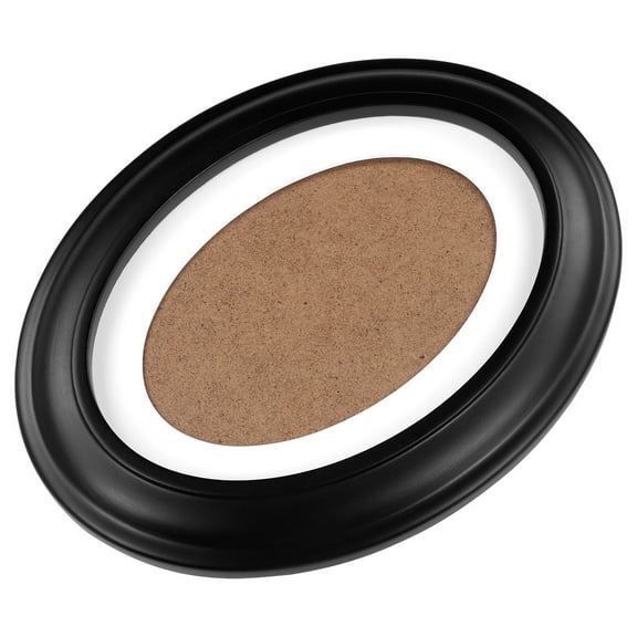Beaupretty Unique Oval Picture Frames Black Timber 1Pcs