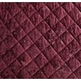 thumbnail image 4 of Chezmoi Collection Lux Burgundy Velvet Quilt King Set, 3-Piece Lush Plush Distressed Velvet Bedding All Season Lightweight Bedspread Brushed Microfiber Reverse with Diamond Stitch Quilting, 4 of 9