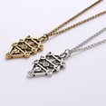 thumbnail image 4 of 1 collar con colgante de cadena de cristal de 7 piedras Oro, 4 of 9