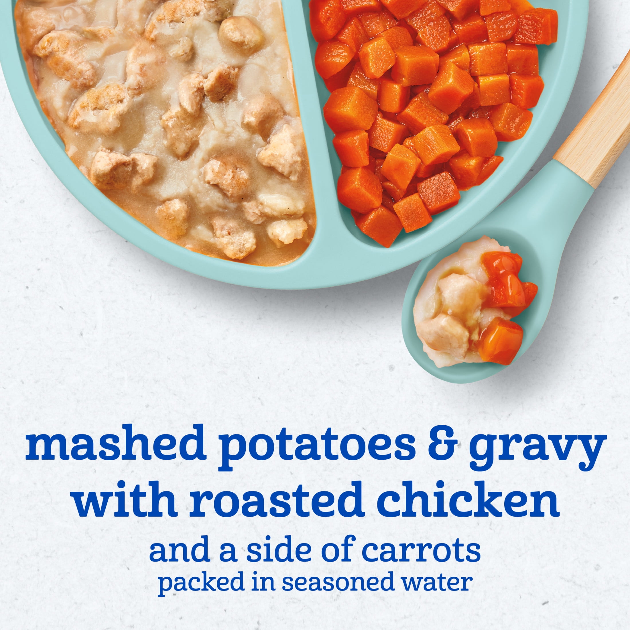 (12 pack) Gerber Toddler Food, Mashed Potatoes & Gravy with Chicken, Mealtime for Toddler 6.6 oz