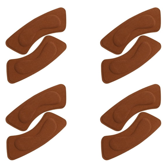 Pretyzoom High Heels Pad, Brown Polyester and Sponge, Prevent Blisters, 8Pairs